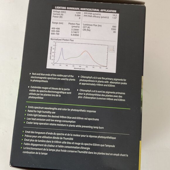 NIB Feit Electric Led Grow Light For Plants Full Spectrum 9 Watts Gardening - Picture 2 of 5